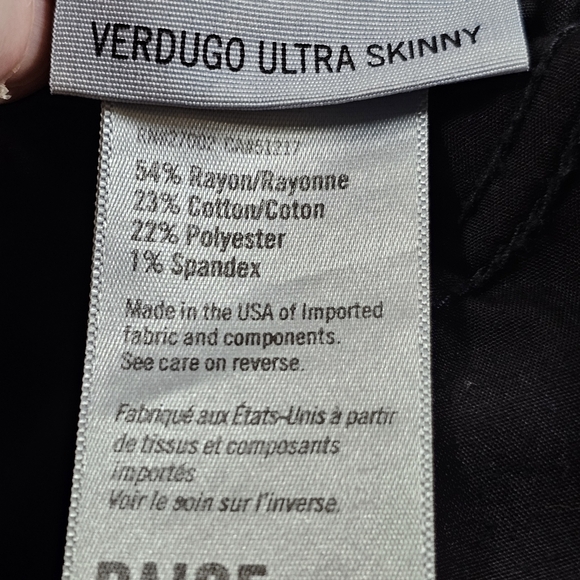 PAIGE Verdugo Black Ultra Skinny Jeans In 25 - Picture 7 of 10